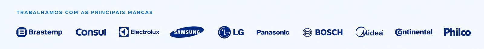 Assisquali é autorizada Brastemp, Consul, Electrolux, Samsung, LG, Panasonic, Bosch, Midea, Continental e Philco
